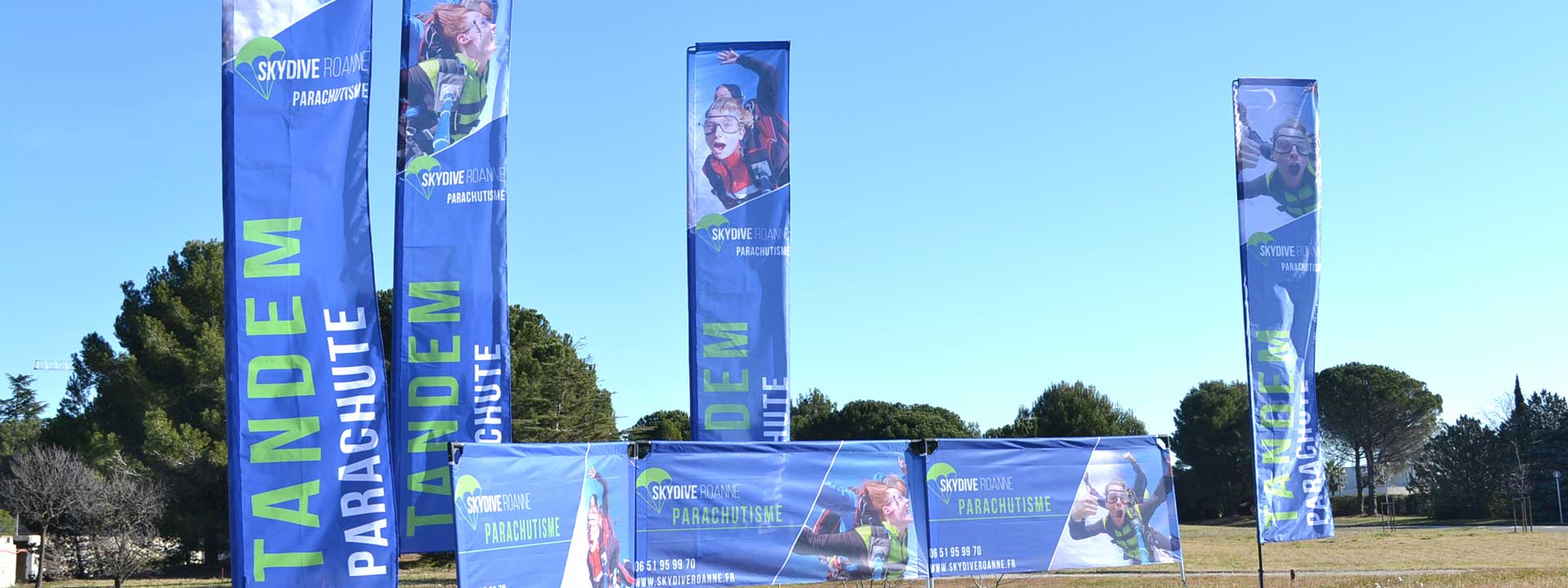 Exemple PLV Skydive par Outdoor Display