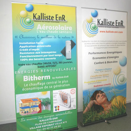 Kakemonos roll-up publicitaire personnalisable Outdoor Display